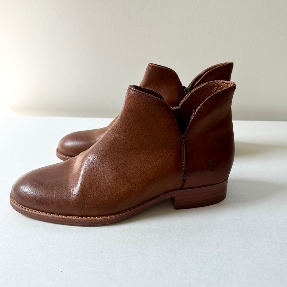 Frye Leather Melissa Ankle Boot in Caramel Color - Picture 5 of 6